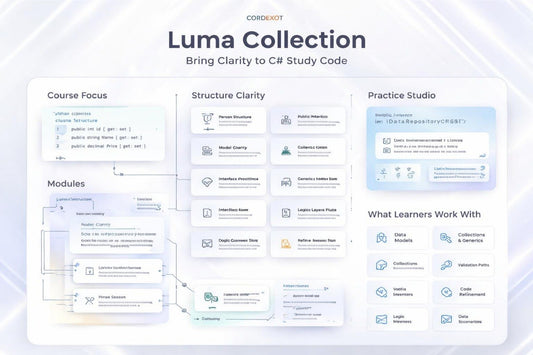 Luma Collection course interface with structure clarity and practice studio features.