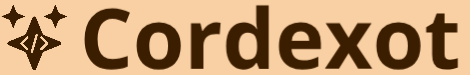 Text 'Cordexot' with decorative elements on a beige background